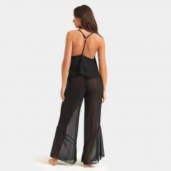 Bluebella - US Nightwear Minerva Cami And Trouser Set Black