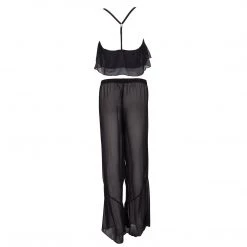 Bluebella - US Nightwear Minerva Cami And Trouser Set Black