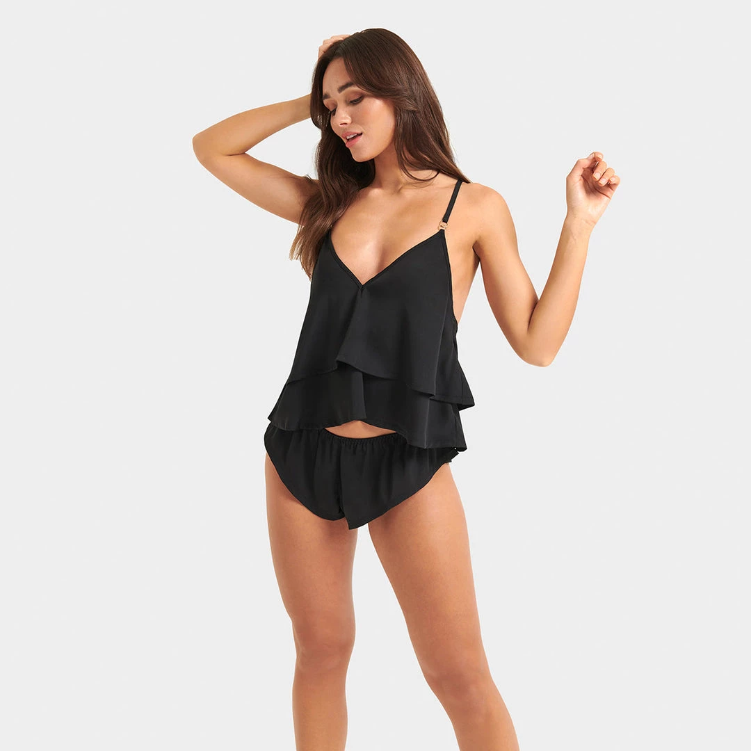 Bluebella - US Delaney Cami And Short Set Black New In 7 Bluebella - US Delaney Cami And Short Set Black New In