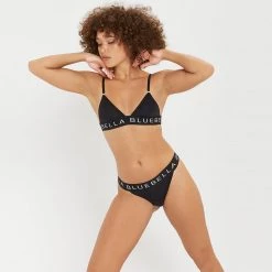 Bluebella - US Lulu Eco Bamboo Thong Black/White Panties