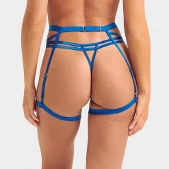 Bluebella - US Lingerie Oslo Thigh Harness Egyptian Blue