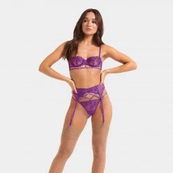 Bluebella - US Lingerie Isla Suspender Electric Purple 15 Bluebella - US Lingerie Isla Suspender Electric Purple