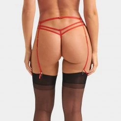 Bluebella - US Anaya Suspender Flame Scarlet Lingerie