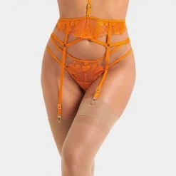 Bluebella - US Colette Suspender Harness Orange Peel Lingerie