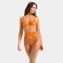 Bluebella - US Colette Suspender Harness Orange Peel Lingerie