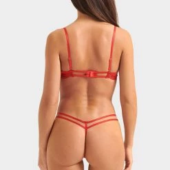 Bluebella Bra & Thong Set: Anaya Flame Scarlet