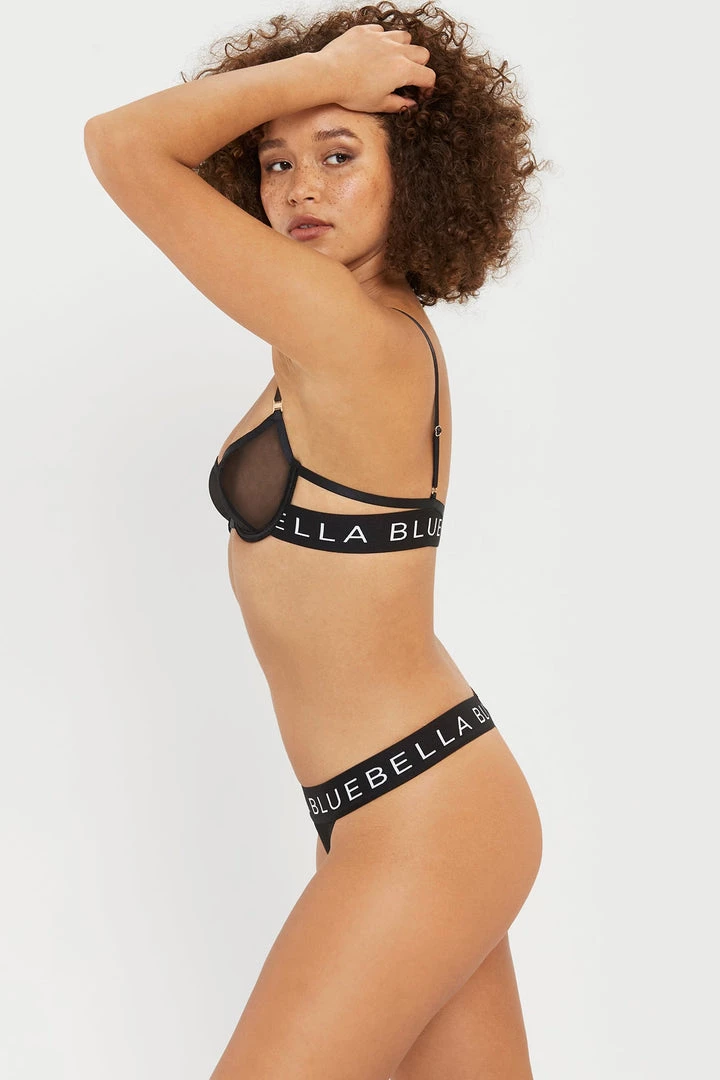 Bluebella Bra & Thong Set: Cora Black/White 4 Bluebella Bra & Thong Set: Cora Black/White