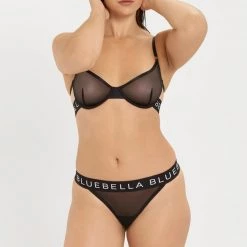 Bluebella Bra & Thong Set: Cora Black/White 17 Bluebella Bra & Thong Set: Cora Black/White
