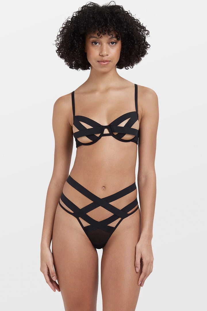 Bluebella Set: Emilia Black Bra & Thong 3 Bluebella Set: Emilia Black Bra & Thong