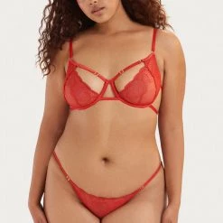 Bluebella Set: Enya Red Bra & Thong