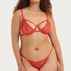 Bluebella Set: Enya Red Bra & Thong