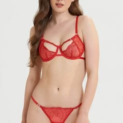 Bluebella Set: Enya Red Bra & Thong