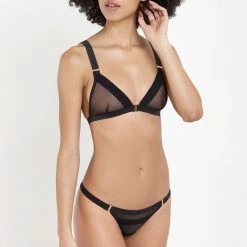 Bluebella Set: Lilia Soft Black Bra & Thong