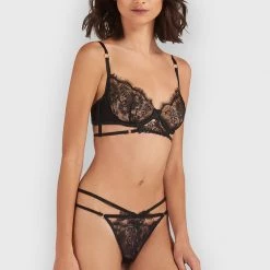 Bluebella Bra & Panty Set: Lumi Black