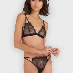 Bluebella Bra & Thong Set: Lyra Black