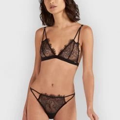 Bluebella Bra & Thong Set: Lyra Black