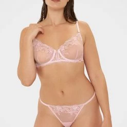 Bluebella Bra & Thong Set: Marseille Pale Pink
