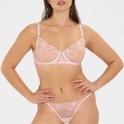 Bluebella Bra & Thong Set: Marseille Pale Pink