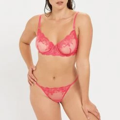 Bluebella Bra & Thong Set: Marseille Fandango Pink