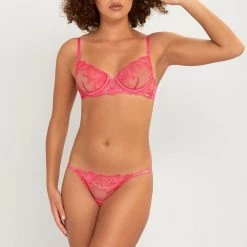 Bluebella Bra & Thong Set: Marseille Fandango Pink