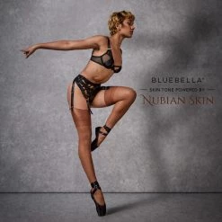 Bluebella - US Plain Leg/Plain Top Stockings Caramel