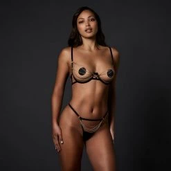 Bluebella - US Oriana Open Bra Black/Gold Bras 25 Bluebella - US Oriana Open Bra Black/Gold Bras