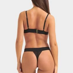 Bluebella Bra & Thong Set: Orla Soft Black