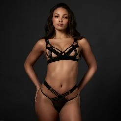 Bluebella - US Sutton Thong Black Panties