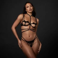 Bluebella - US SALE Theodora Elastic Harness Black/ Gold