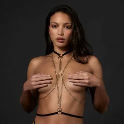 Bluebella - US Theodora Chain Harness Black/ Gold