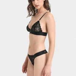 Bluebella Bra & Thong Set: Tori Black